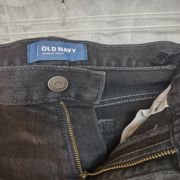 NWT Old Navy Straight Built-In Flex Black Jeans Boys Size 14 - Picture 7 of 7